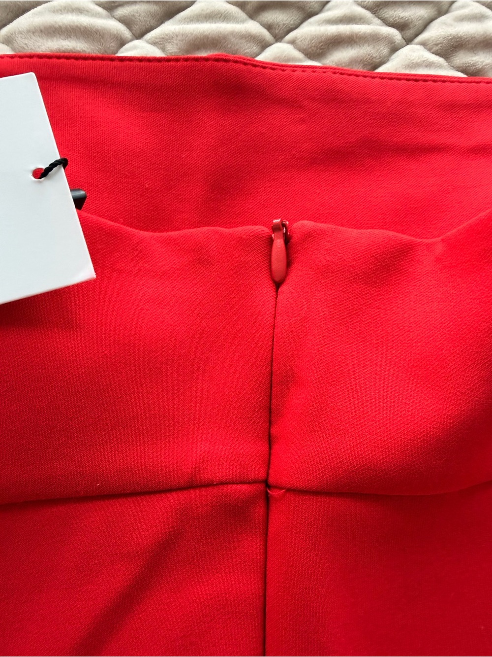 Zara Strapless Red Midi Dress Sz Medium NWT - Picture 7 of 11